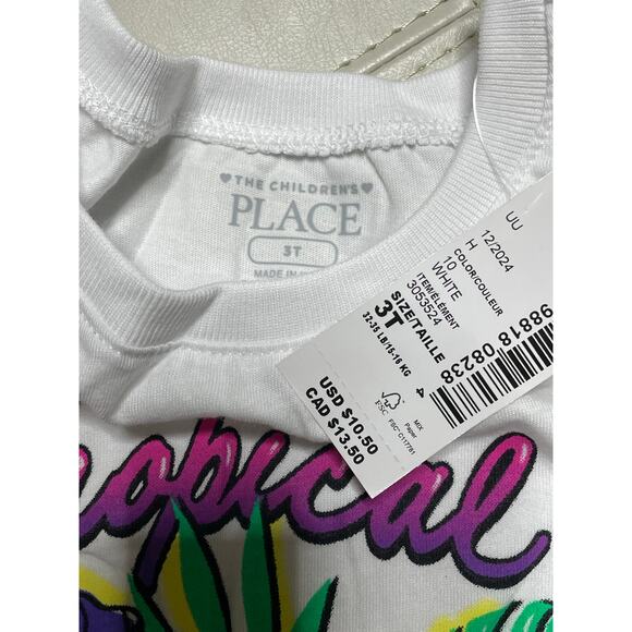 The Children's Place Tropical Princess Graphic T-Shirt 3T - Picture 3 of 7